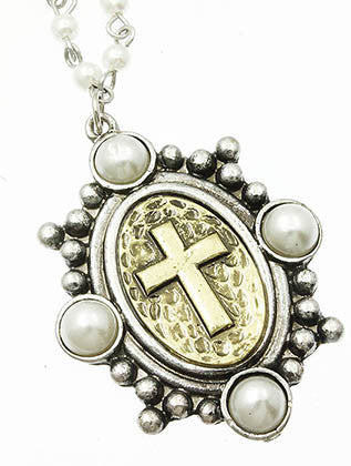 NECKLACE  PLN1241AGCRM - Scarvesnthangs
 - 3