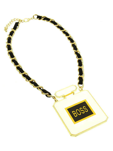 NECKLACE  PVN5004GDWHT - Scarvesnthangs
 - 2