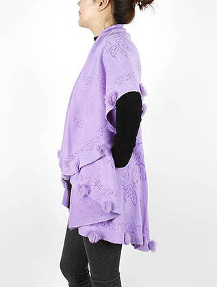 SCARF   CAPE STYLE  SGF1012PUR - Scarvesnthangs
 - 3
