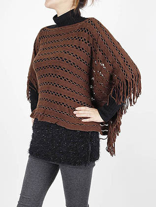 SCARF   METALLIC THREAD ACCENT  SGF1018BRO - Scarvesnthangs
 - 3