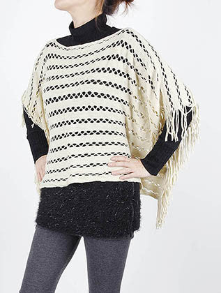 SCARF   METALLIC THREAD ACCENT  SGF1018CRM - Scarvesnthangs
 - 3