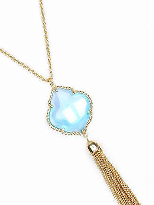 NECKLACE  SRN41154GDBLU - Scarvesnthangs
 - 3