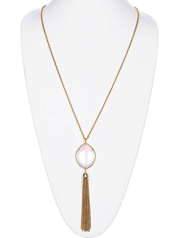 NECKLACE  SRN41157CLR - Scarvesnthangs
 - 2