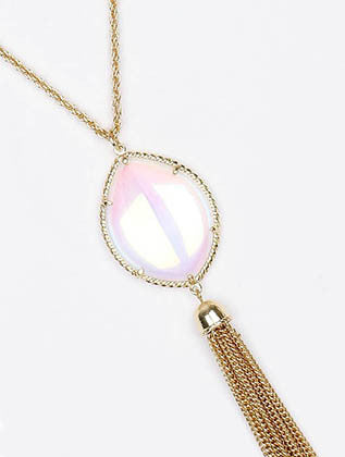 NECKLACE  SRN41157CLR - Scarvesnthangs
 - 3