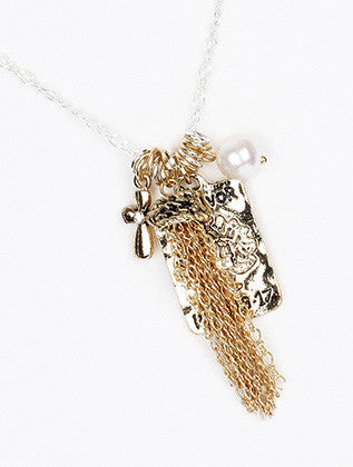 NECKLACE  SRN9360TTSIV - Scarvesnthangs
 - 3