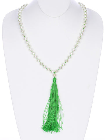 NECKLACE  SRN99106GDGRN - Scarvesnthangs
 - 2