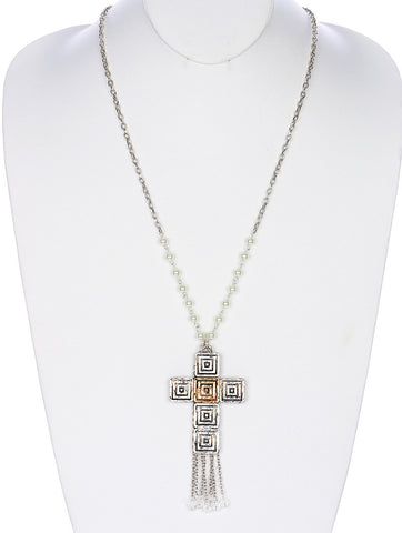 NECKLACE  SRN99151TTSIV - Scarvesnthangs
 - 2