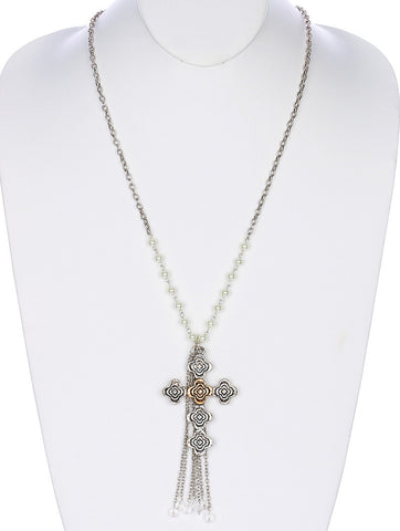 NECKLACE  SRN99152TTSIV - Scarvesnthangs
 - 2