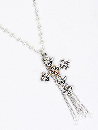 NECKLACE  SRN99152TTSIV - Scarvesnthangs
 - 3