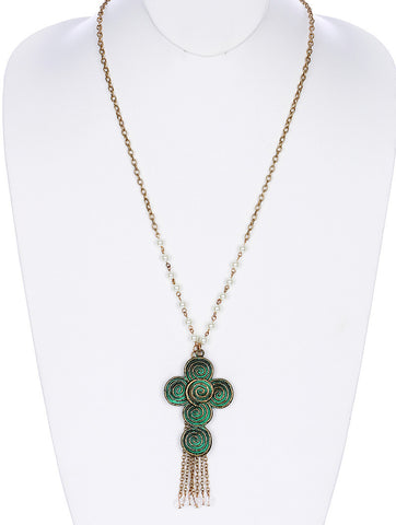 NECKLACE  SRN99154PTGOD - Scarvesnthangs
 - 2