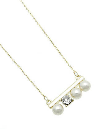 NECKLACE  SRN9942GDCRM - Scarvesnthangs
 - 3