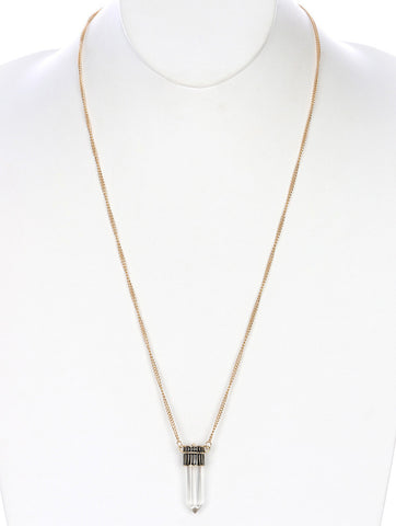 NECKLACE  WFN1219GDCLR - Scarvesnthangs
 - 2