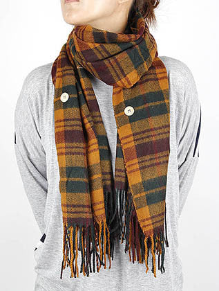 SCARF   BUTTON CLOSURE  WJF8002DMLT - Scarvesnthangs
 - 3