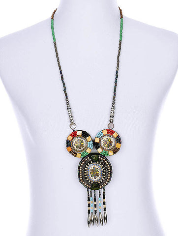 NECKLACE  WJN8044BKMLT - Scarvesnthangs
 - 2