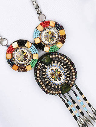 NECKLACE  WJN8044BKMLT - Scarvesnthangs
 - 3