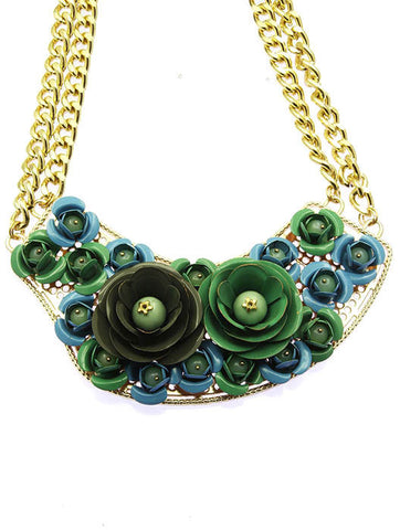 NECKLACE  WJN8047GDGRN - Scarvesnthangs
 - 2
