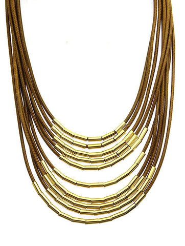 NECKLACE  WJN8072GDBRO - Scarvesnthangs
 - 2