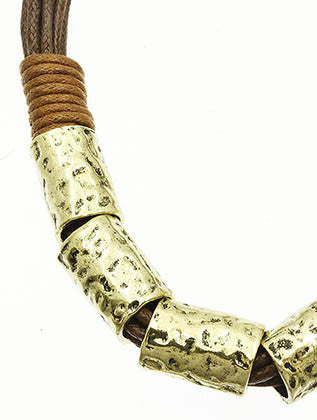 NECKLACE  WJN8074GDBRO - Scarvesnthangs
 - 3