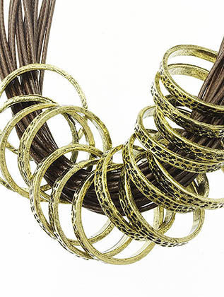 NECKLACE  WJN8078GDBRO - Scarvesnthangs
 - 3