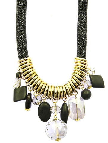 NECKLACE  WJN8088GDBLK - Scarvesnthangs
 - 2