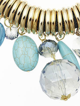 NECKLACE  WJN8088GDBLU - Scarvesnthangs
 - 3