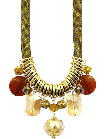 NECKLACE  WJN8088GDBRO - Scarvesnthangs
 - 2