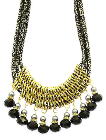 NECKLACE  WJN8090GDBLK - Scarvesnthangs
 - 2