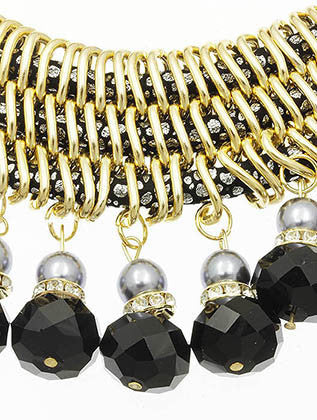 NECKLACE  WJN8090GDBLK - Scarvesnthangs
 - 3