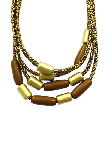 NECKLACE  WJN8091GDBRO - Scarvesnthangs
 - 2