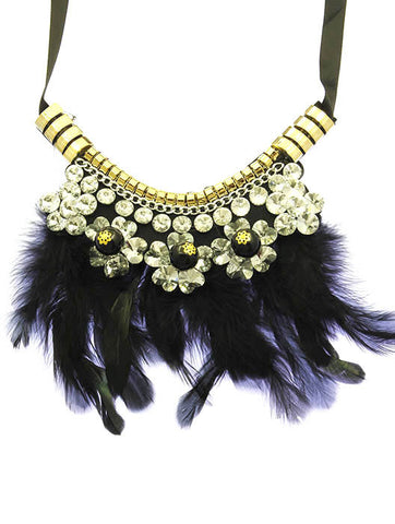 NECKLACE  WJN8098AGDBLK - Scarvesnthangs
 - 2