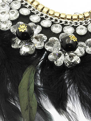 NECKLACE  WJN8098AGDBLK - Scarvesnthangs
 - 3