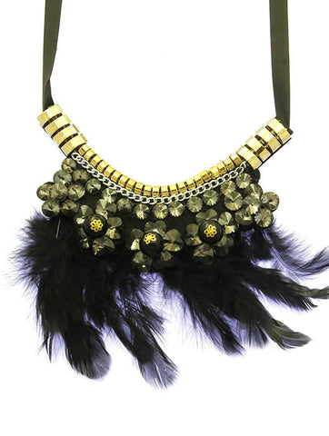 NECKLACE  WJN8098BGDBLK - Scarvesnthangs
 - 2
