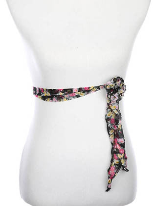 SCARF   FLORAL PRINT  ZAF99795BLK - Scarvesnthangs
 - 3