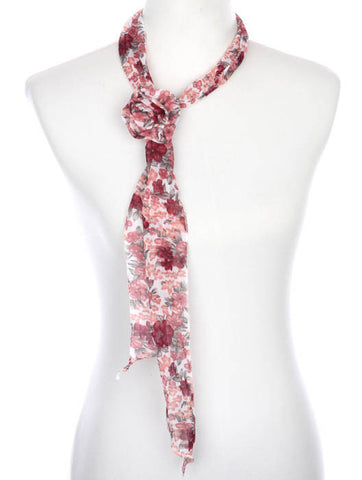 SCARF   FLORAL PRINT  ZAF99796RED - Scarvesnthangs
 - 2