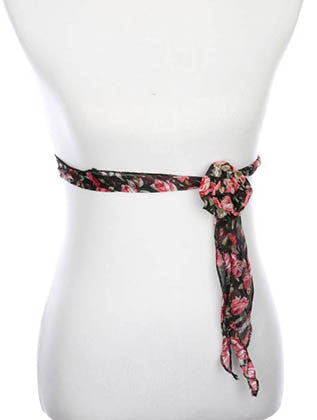SCARF   FLORAL PRINT  ZAF99799BLK - Scarvesnthangs
 - 3