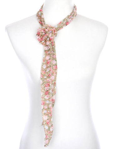 SCARF   FLORAL PRINT  ZAF99801PNK - Scarvesnthangs
 - 2