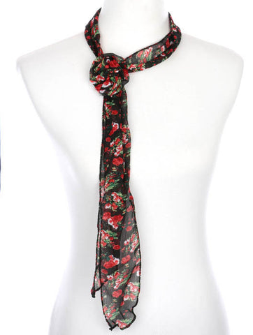 SCARF   FLORAL PRINT  ZAF99803RED - Scarvesnthangs
 - 2
