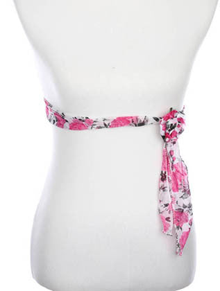SCARF   FLORAL PRINT  ZAF99805PNK - Scarvesnthangs
 - 3
