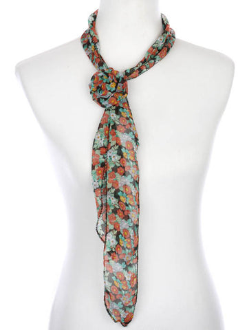 SCARF   FLORAL PRINT  ZAF99809ORG - Scarvesnthangs
 - 2