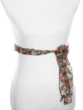 SCARF   FLORAL PRINT  ZAF99809ORG - Scarvesnthangs
 - 3