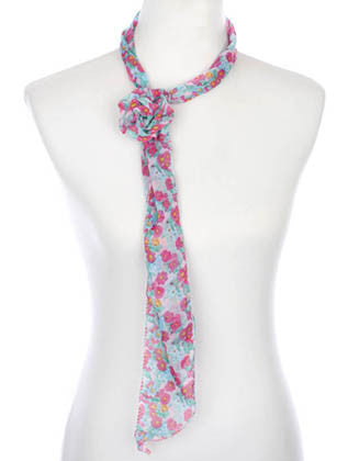 SCARF   FLORAL PRINT  ZAF99809PNK - Scarvesnthangs
 - 1