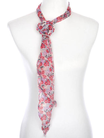 SCARF   FLORAL PRINT  ZAF99809PUR - Scarvesnthangs
 - 2