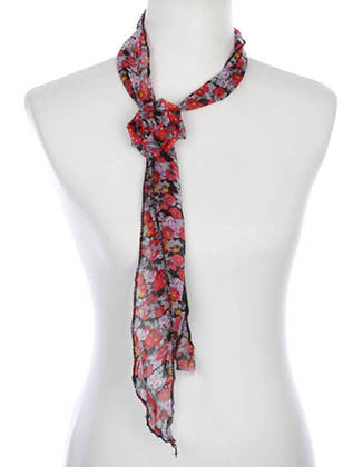 SCARF   FLORAL PRINT  ZAF99809RED - Scarvesnthangs
 - 1